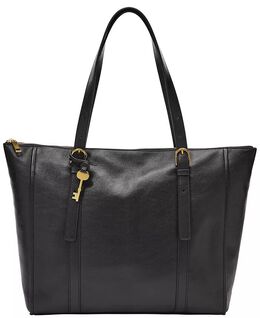 Кожаная большая сумка Carlie Fossil, черный 14948512 | black