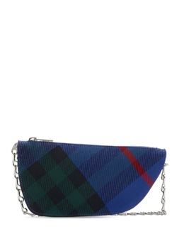 Мини-сумка Burberry Shield в клетку, синий 8086013 | синий