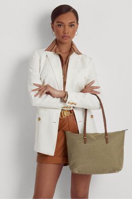 Нейлоновая сумка-тоут Keaton Lauren Ralph Lauren, зеленый n41-257 | green chrome