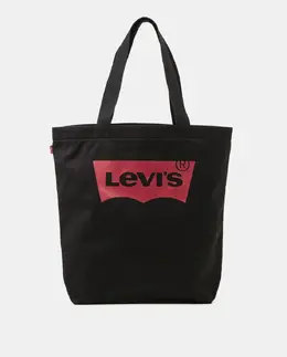 Черная хлопковая сумка-тоут с брендовыми деталями Levi's 7613369285693 | negro