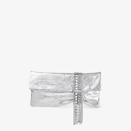 Сумка-Клатч Zandra из металлизированной кожи, украшенная кристаллами Jimmy Choo, серебряный r04401897 | silver/silver
