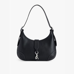 Кожаная сумка через плечо Hamptons Hobo Coach, черный r04364040 | black