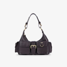 Сумка через плечо из кожи Amelia с множеством карманов The Kooples, коричневый r04388701 | brown