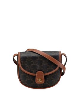 Celine 2022 Mini Triomphe Coated Canvas Besace crossbody bag 27450174