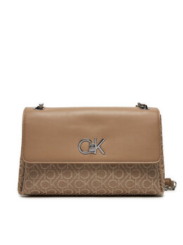 Сумка Calvin Klein, бежевый re-lock conv shoulder bag_jqc k60k612641 | bézs
