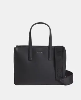 Сумка для переноски с металлическим логотипом спереди Calvin Klein, черный 1002815630369 | negro