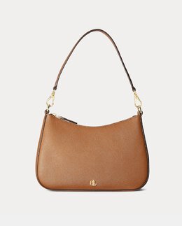 Хобо Danni среднего размера из верблюжьей кожи с металлическим логотипом Lauren Ralph Lauren, коричневый 3616539949986 | camel