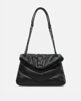 Большая мягкая сумка через плечо с клапаном Steve Madden, черный 2401914024058 | negro