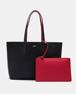 Двусторонняя сумка-шоппер коричневого цвета с металлическим логотипом Lacoste, темно-синий 3617072654993 | azul marino