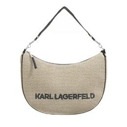 Сумка на плечо k moon md из рафии натуральная Karl Lagerfeld, бежевый a0243509 | beige
