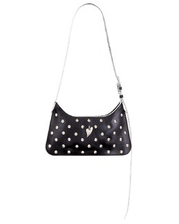 Миниатюрная сумка через плечо Platt с заклепками Acne Studios, черный acne-wy96 | black