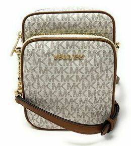 Сумка через плечо Michael Kors Jet Set Travel Signature с логотипом и цепочкой через плечо F, цвет New Vanilla Mk/Gold 7014881984572 | new vanilla mk/gold