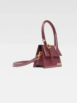 Фирменная сумка с пряжкой букле Le Chiquito moyen Jacquemus, темно-бордовый 3700943350206 | dark burgundy