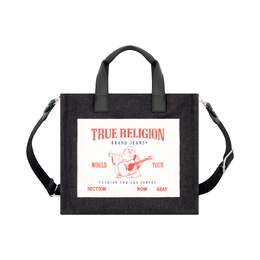 Сумка-тоут среднего размера с карманом True Religion, черный 7142752714812 | black