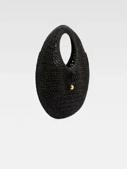 Круглая сумка из рафии Ле Ронд Спьяджа Jacquemus, черный 3700943423849 | black
