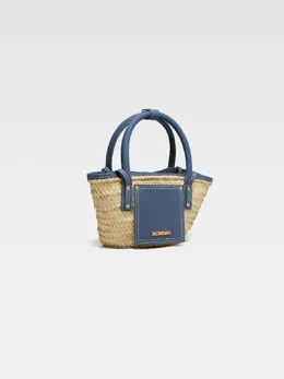 Мини-сумка-корзинка для пляжа Le petit panier Soli Jacquemus, темно-синий 3700943207814 | dark navy