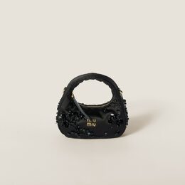 Мини-Сумка Wander с вышивкой Miu Miu, черный 5bp078_2cvj_f0002_v_wro | noir