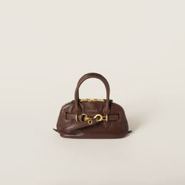 Мини-Сумка Adventure из кожи наппа Miu Miu, коричневый 5bp090_2bbl_f0nbl_v_ooo | bruyère