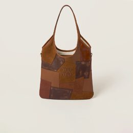Кожаная сумка IVY в стиле пэчворк Miu Miu, коричневый 5bg231_2cri_f0046_v_mln | cognac