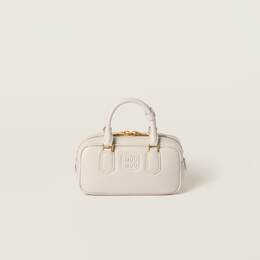 Кожаная сумка Аркадия Miu Miu, белый 5bb142_acr3_f0k74_v_oon | talc