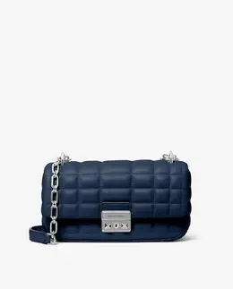 Стеганая кожаная сумка через плечо Tribeca Michael Kors, темно-синий 196237507907 | azul marino