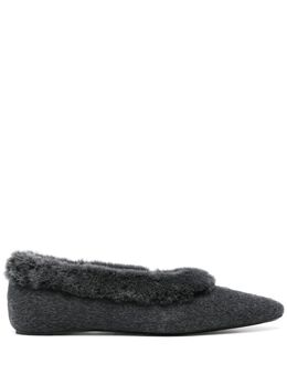 Toteme shearling-trim ballerinas 25738711
