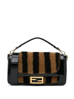 Fendi 2010-2024 Shearling Pequin Baguette satchel 27454577