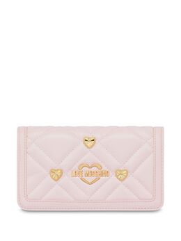 Love Moschino heart-plaque quilted cross body bag 26635110