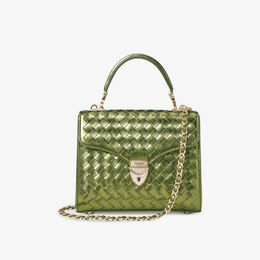 Сумка Mayfair среднего размера из кожи с верхней ручкой Aspinal of London, зеленый r04355855 | green