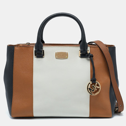 Michael Kors Tricolor Leather Double Zip Colorblock Tote 1078748