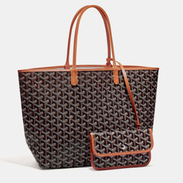 Goyard Black & Tan Goyardine Coated Canvas and Leather Saint Louis PM Tote Bag 1077872