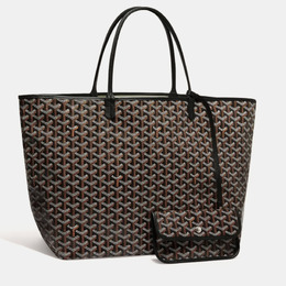 Goyard Black Goyardine Coated Canvas and Leather Saint Louis GM Tote Bag 1077877