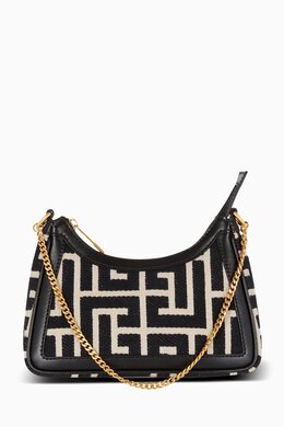Balmain B-Army Monogram Shoulder Bag in Canvas & Leather 217949069_2709