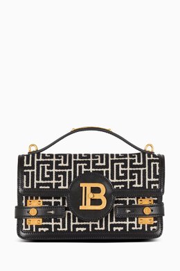 Balmain B-Buzz 24 Monogram Shoulder Bag in Jacquard 217949064_2709