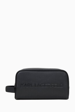 Karl Lagerfeld K/Essential Wash Bag in Leather 217656406_13