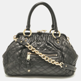 Marc Jacobs Black Quilted Leather Stam Satchel 1079881
