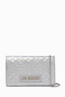 Love Moschino Smart Daily Crossbody Bag in Faux Metallic Leather 215073723_7019
