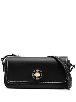 Agnès b. contrast-stitching leather cross body bag 26502006