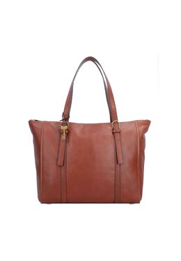 Сумка-шоппер Carlie кожаная 34 см Fossil, коричневый 4064092146387 | braun