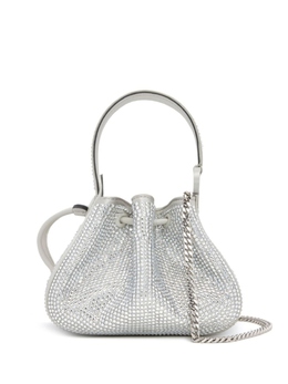 Мини-сумка O Handle с кристаллами Oscar de la Renta, серый 00nh102crtsil | серый