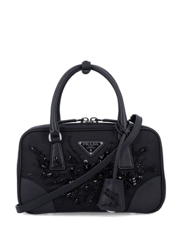 Мини-сумка Prada с вышитыми деталями, черный 1bb121vtro2c4q | черный