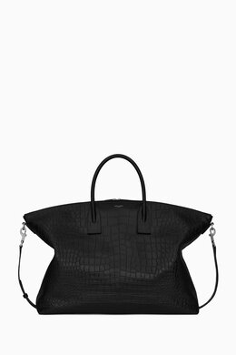Saint Laurent Giant Bowling Bag in Croc-embossed Leather 217888840_13