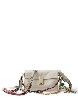 Маленькая кожаная сумка Prada, белый 1bd379voo62c6a | белый
