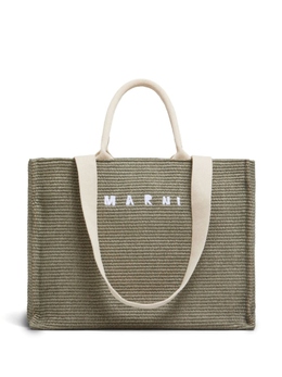 Большая сумка из рафии Marni, зеленый shmp0078u0p3860 | зеленый