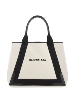 Сумка-тоут Balenciaga Navy Cabas среднего размера, нейтральный цвет 5812922hh3n | нейтральные цвета
