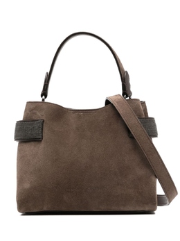 Маленькая сумка-тоут Essence Brunello Cucinelli, коричневый mbdld2499c8769 | коричневый