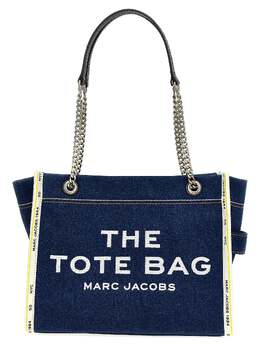 Marc Jacobs-The Denim Chain Medium Tote Borse A Spalla E Tracolla Blu-Donna 51733510095188