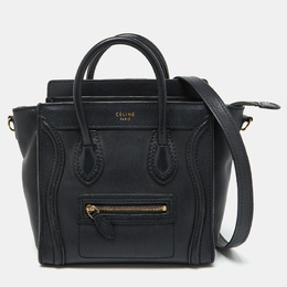 Celine Black Leather Nano Luggage Tote 1082333