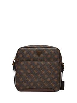 Коричнево-черная мужская сумка через плечо Guess 8239605 | brown/ochre