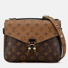 Louis Vuitton Brown Pvc Leather Monogram Reverse Pochette Metis Mm Shoulder Bag 1082533